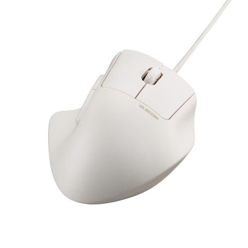 マウス/SHELLPHA/有線/5ボタン+チルト/Mサイズ/抗菌仕様/静音設計/ホワイト