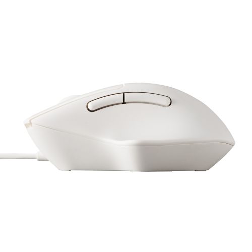 マウス/SHELLPHA/有線/5ボタン+チルト/Mサイズ/抗菌仕様/静音設計/ホワイト