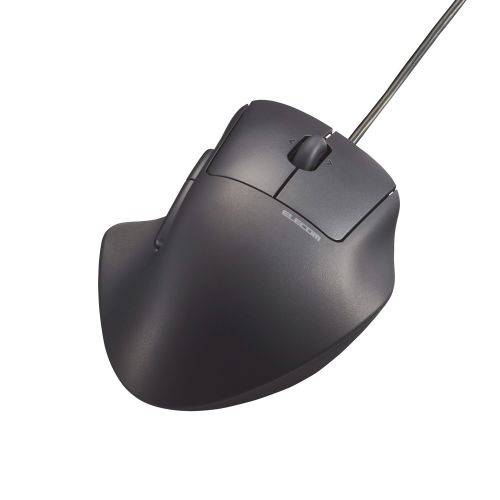 マウス/SHELLPHA/有線/5ボタン+チルト/Sサイズ/抗菌仕様/静音設計/ブラック