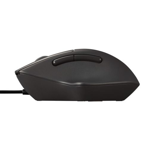 マウス/SHELLPHA/有線/5ボタン+チルト/Sサイズ/抗菌仕様/静音設計/ブラック