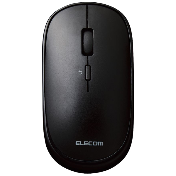 BlueLEDマウス/薄型/Bluetooth対応/4ボタン/ポーチ付/ブラック