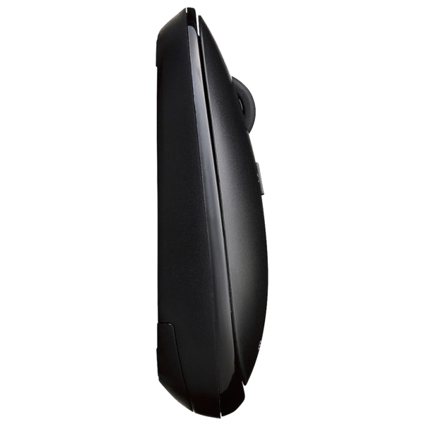 BlueLEDマウス/薄型/Bluetooth対応/4ボタン/ポーチ付/ブラック