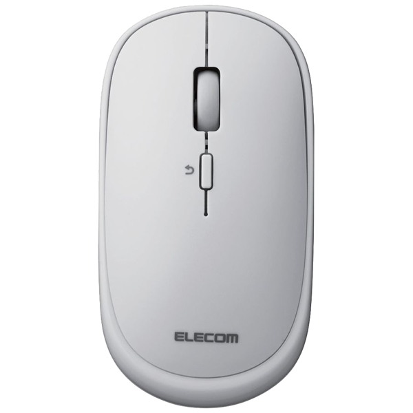 BlueLEDマウス/薄型/Bluetooth対応/4ボタン/ポーチ付/グレー