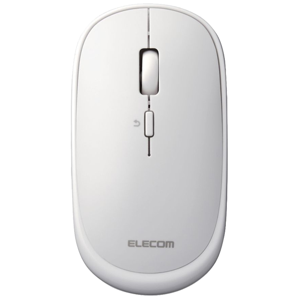 BlueLEDマウス/薄型/Bluetooth対応/4ボタン/ポーチ付/ホワイト