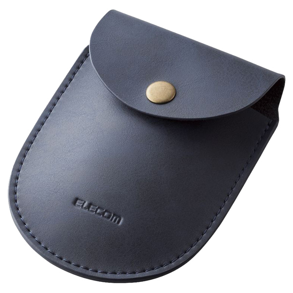 BlueLEDマウス/薄型/無線/4ボタン/ポーチ付/ブルー