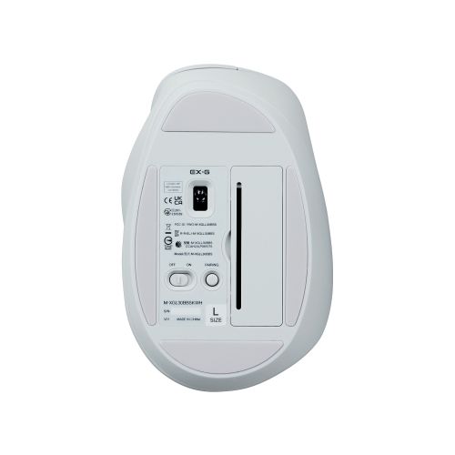 マウス/EX-G/2023年モデル/右手専用/Lサイズ/Bluetooth/5ボタン/抗菌仕様/静音設計/ホワイト