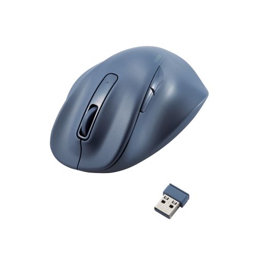 マウス/EX-G/2023年モデル/右手専用/Lサイズ/無線2.4GHz/5ボタン/抗菌仕様/静音設計/ブルー