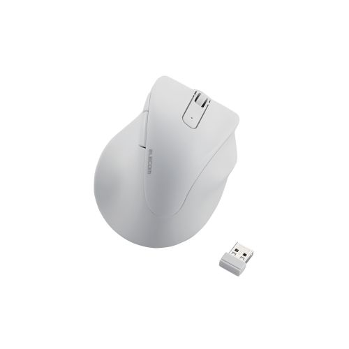 マウス/EX-G/2023年モデル/右手専用/Lサイズ/無線2.4GHz/5ボタン/抗菌仕様/静音設計/ホワイト