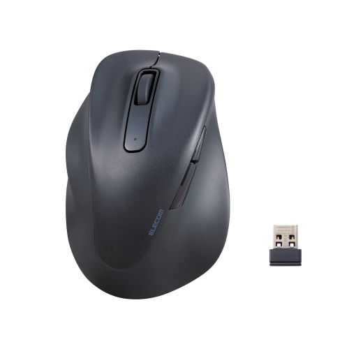 マウス/EX-G/2023年モデル/左手専用/Lサイズ/無線2.4GHz/5ボタン/抗菌仕様/静音設計/ブラック