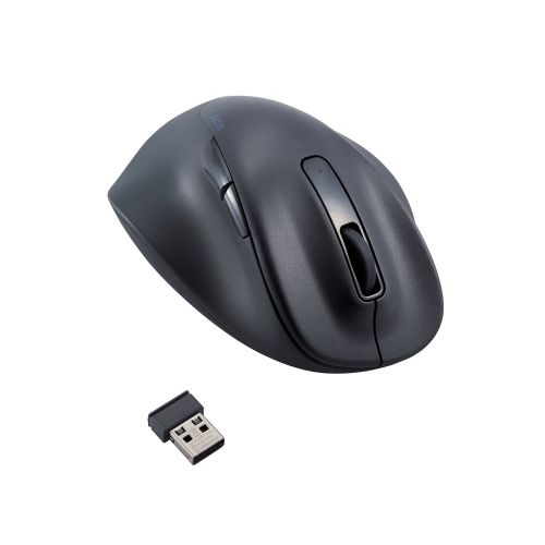 マウス/EX-G/2023年モデル/左手専用/Lサイズ/無線2.4GHz/5ボタン/抗菌仕様/静音設計/ブラック