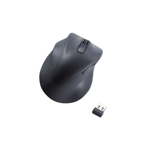 マウス/EX-G/2023年モデル/左手専用/Lサイズ/無線2.4GHz/5ボタン/抗菌仕様/静音設計/ブラック