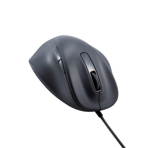 マウス/EX-G/2023年モデル/左手専用/Lサイズ/有線/5ボタン/抗菌仕様/静音設計/ブラック