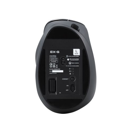 マウス/EX-G PRO/右手専用/Lサイズ/Bluetooth/無線2.4GHz/8ボタン/高速スクロール/チルトホイール/抗菌/静音/充電式/ブラック