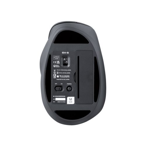 マウス/EX-G/2023年モデル/右手専用/Mサイズ/Bluetooth/5ボタン/抗菌仕様/静音設計/ブラック