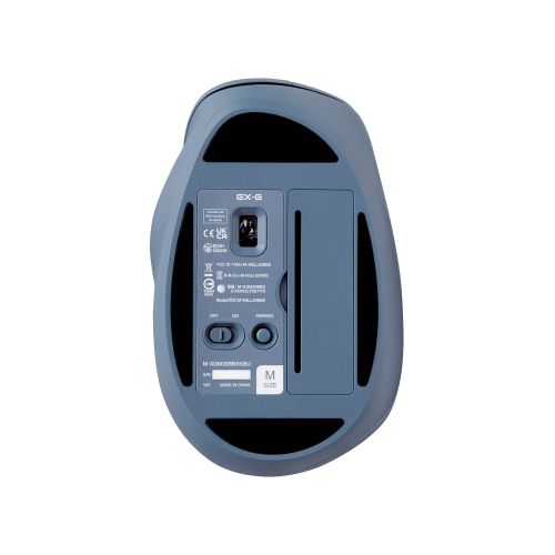 マウス/EX-G/2023年モデル/右手専用/Mサイズ/Bluetooth/5ボタン/抗菌仕様/静音設計/ブルー