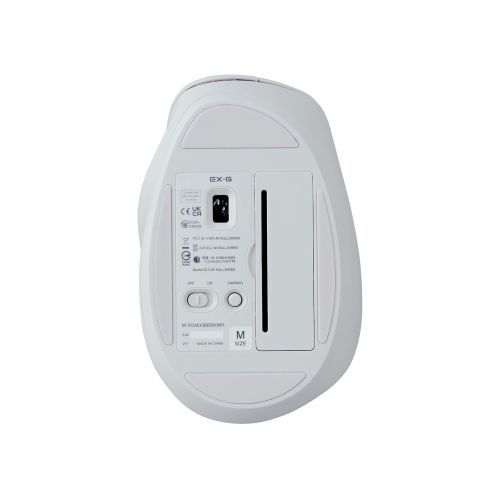 マウス/EX-G/2023年モデル/右手専用/Mサイズ/Bluetooth/5ボタン/抗菌仕様/静音設計/ホワイト