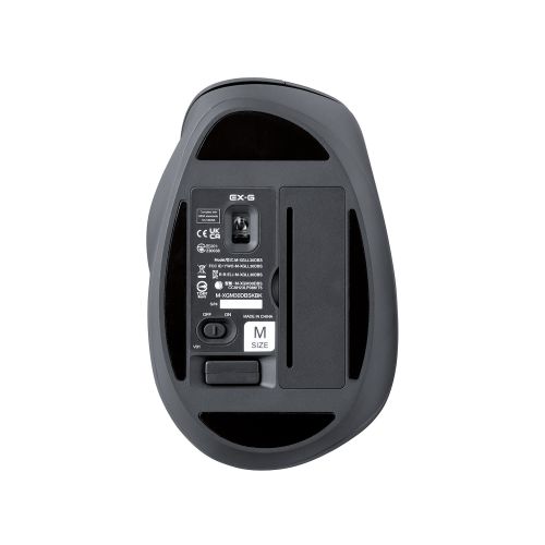 マウス/EX-G/2023年モデル/右手専用/Mサイズ/無線2.4GHz/5ボタン/抗菌仕様/静音設計/ブラック