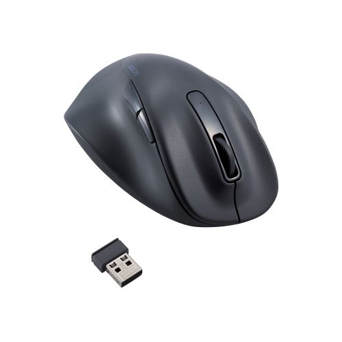 マウス/EX-G/2023年モデル/左手専用/Mサイズ/無線2.4GHz/5ボタン/抗菌仕様/静音設計/ブラック