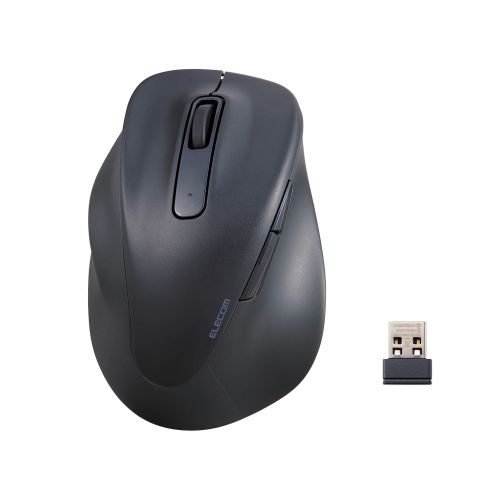 マウス/EX-G/2023年モデル/左手専用/Mサイズ/無線2.4GHz/5ボタン/抗菌仕様/静音設計/ブラック