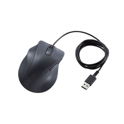 マウス/EX-G/2023年モデル/左手専用/Mサイズ/有線/5ボタン/抗菌仕様/静音設計/ブラック