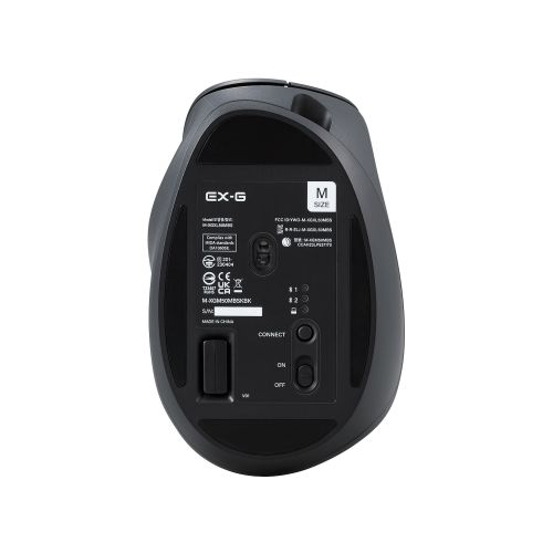 マウス/EX-G PRO/右手専用/Mサイズ/Bluetooth/無線2.4GHz/8ボタン/高速スクロール/チルトホイール/抗菌/静音/充電式/ブラック
