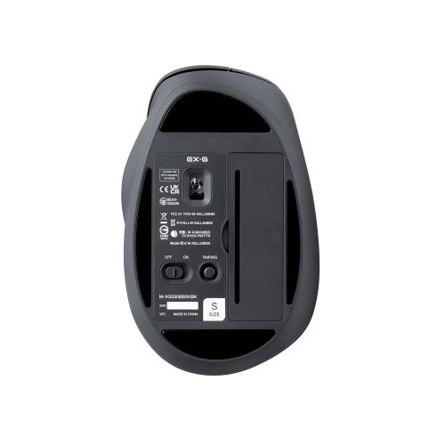 マウス/EX-G/2023年モデル/右手専用/Sサイズ/Bluetooth/5ボタン/抗菌仕様/静音設計/ブラック