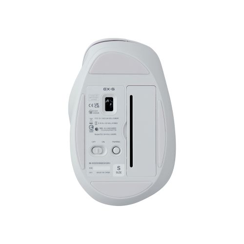 マウス/EX-G/2023年モデル/右手専用/Sサイズ/Bluetooth/5ボタン/抗菌仕様/静音設計/ホワイト