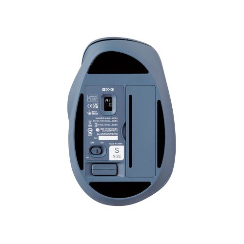 マウス/EX-G/2023年モデル/右手専用/Sサイズ/無線2.4GHz/5ボタン/抗菌仕様/静音設計/ブルー