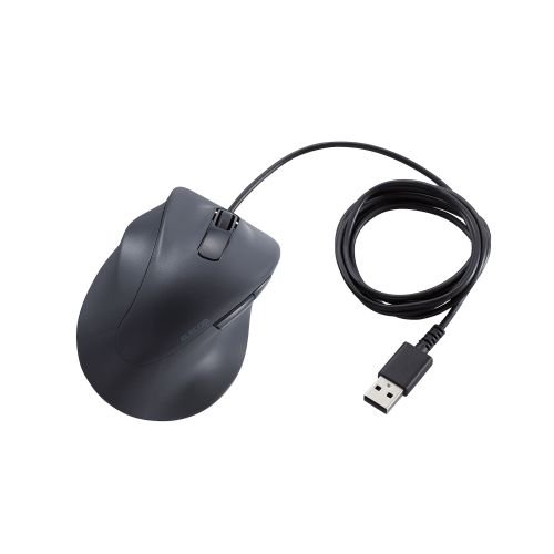 マウス/EX-G/2023年モデル/左手専用/Sサイズ/有線/5ボタン/抗菌仕様/静音設計/ブラック