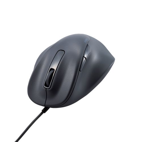 マウス/EX-G/2023年モデル/右手専用/XLサイズ/有線/5ボタン/抗菌仕様/静音設計/ブラック