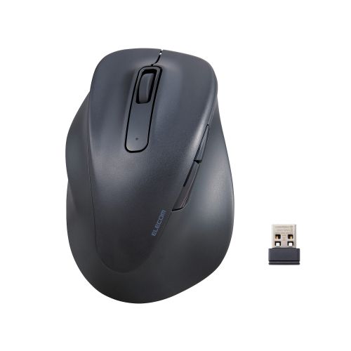 マウス/EX-G/2023年モデル/左手専用/XLサイズ/無線2.4GHz/5ボタン/抗菌仕様/静音設計/ブラック