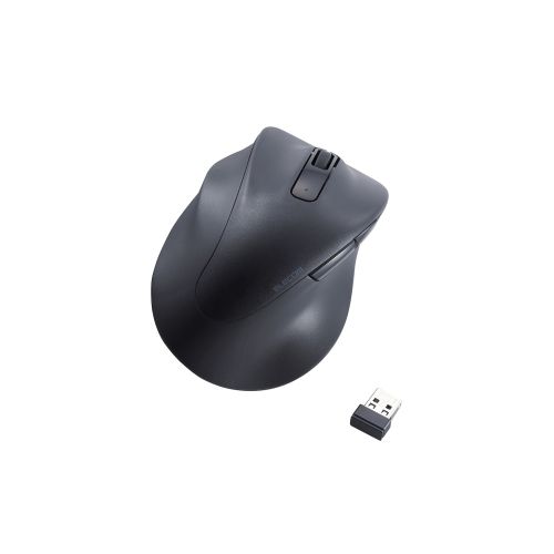 マウス/EX-G/2023年モデル/左手専用/XLサイズ/無線2.4GHz/5ボタン/抗菌仕様/静音設計/ブラック