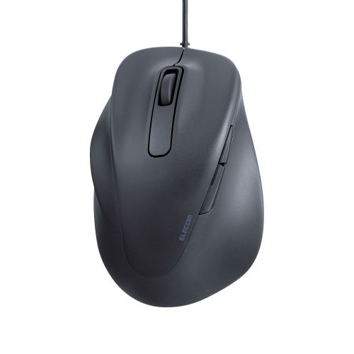 マウス/EX-G/2023年モデル/左手専用/XLサイズ/有線/5ボタン/抗菌仕様/静音設計/ブラック