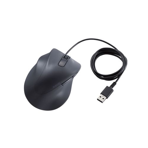 マウス/EX-G/2023年モデル/左手専用/XLサイズ/有線/5ボタン/抗菌仕様/静音設計/ブラック