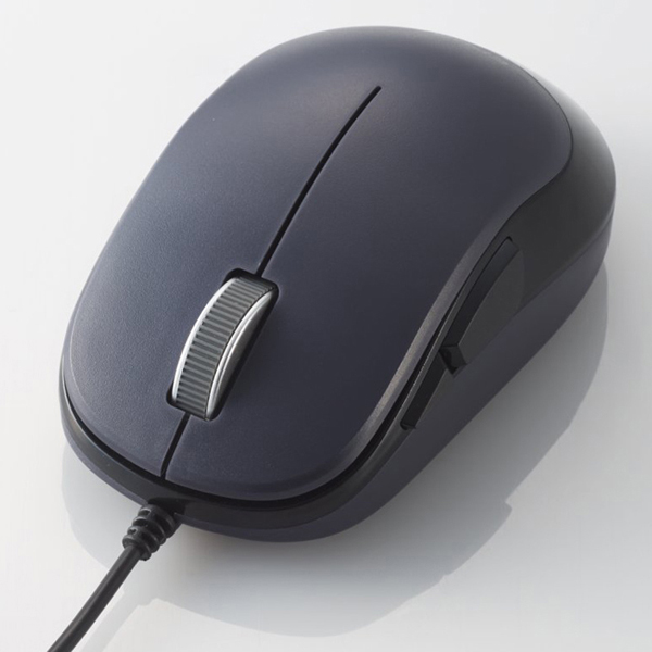 BlueLEDマウス/EPRIM/有線/5ボタン/ブラック