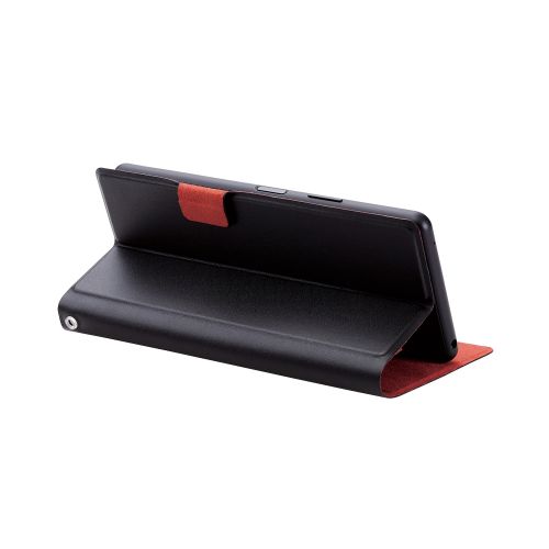 スマートフォン用マルチレザーケース/スライド式/手帳型/UltraSlim/薄型/磁石付き/Sサイズ/ブラック