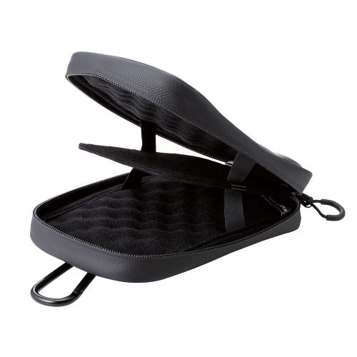 スマートフォン用キャリングポーチ/ZEROSHOCK/カラビナ付き/ベルトループ/3WAY装着/ダブルポケット/Lサイズ/ブラック