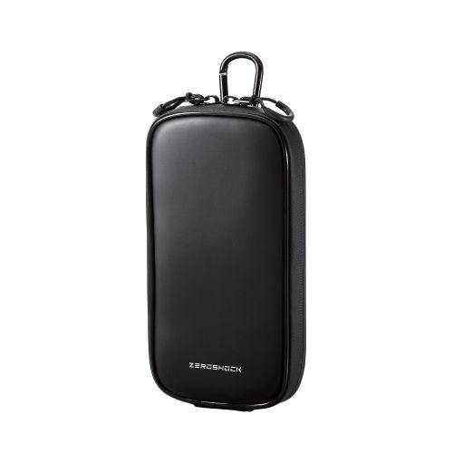スマートフォン用キャリングポーチ/ZEROSHOCK/カラビナ付き/ベルトループ/3WAY装着/シングルポケット/Lサイズ/ブラック
