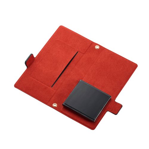スマートフォン用マルチケース/合成皮革/横開き式/手帳型/UltraSlim/薄型/磁石付き/Sサイズ/ブラック
