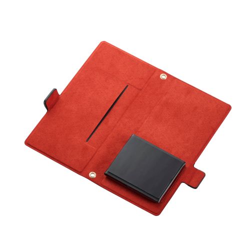 スマートフォン用マルチケース/合成皮革/横開き式/手帳型/UltraSlim/薄型/磁石付き/Lサイズ/ブラック