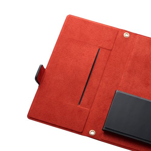 スマートフォン用マルチケース/合成皮革/横開き式/手帳型/UltraSlim/薄型/磁石付き/Lサイズ/ブラック