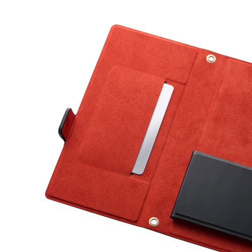 スマートフォン用マルチケース/合成皮革/横開き式/手帳型/UltraSlim/薄型/磁石付き/Lサイズ/ブラック