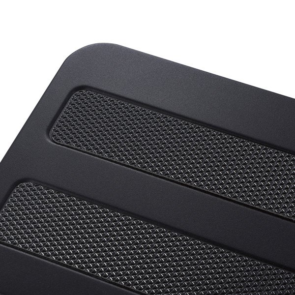 フットレスト/スチール製/無段階調整/ブラック