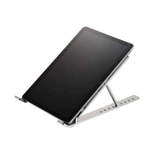 ノートPCスタンド/折りたたみコンパクト/薄型/9段階調整/シルバー