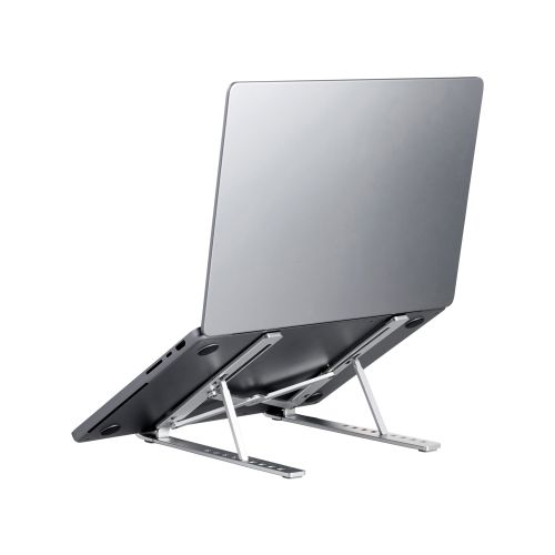 ノートPCスタンド/折りたたみコンパクト/薄型/9段階調整/シルバー