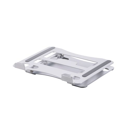 ノートPCスタンド/角度高さ無段階調整/コンパクト/~17.3インチ/シルバー