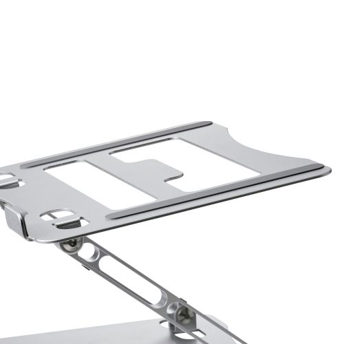 ノートPCスタンド/角度高さ無段階調整/コンパクト/~17.3インチ/シルバー