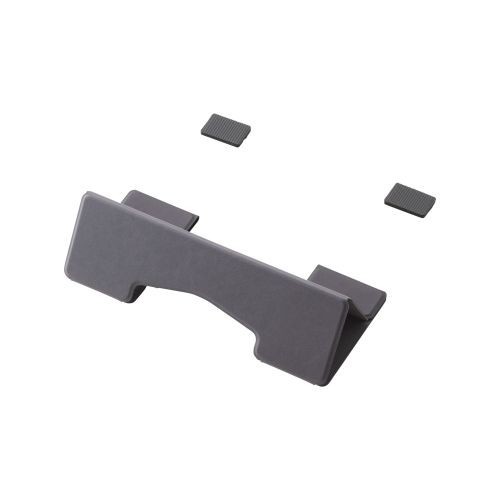 ノートPCスタンド/薄型/レザー/粘着式/ロング/グレー