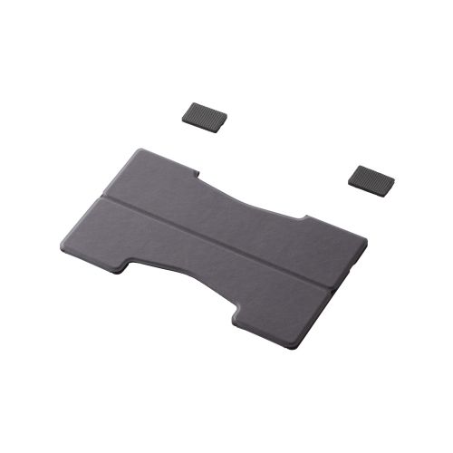 ノートPCスタンド/薄型/レザー/粘着式/ロング/グレー