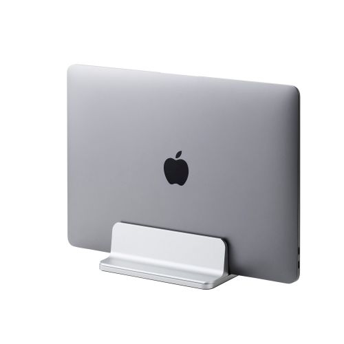 ノートPCスタンド/縦置き/アルミ合金/1台用/シルバー